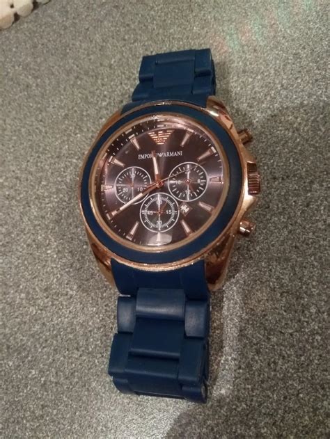 fake armani gold watch